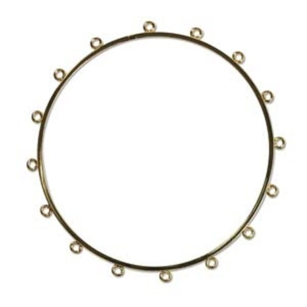 12 Gold Tone Cha-Cha Bracelet Bangle Blanks-12 Blanks- Large 3 Inch Diameter